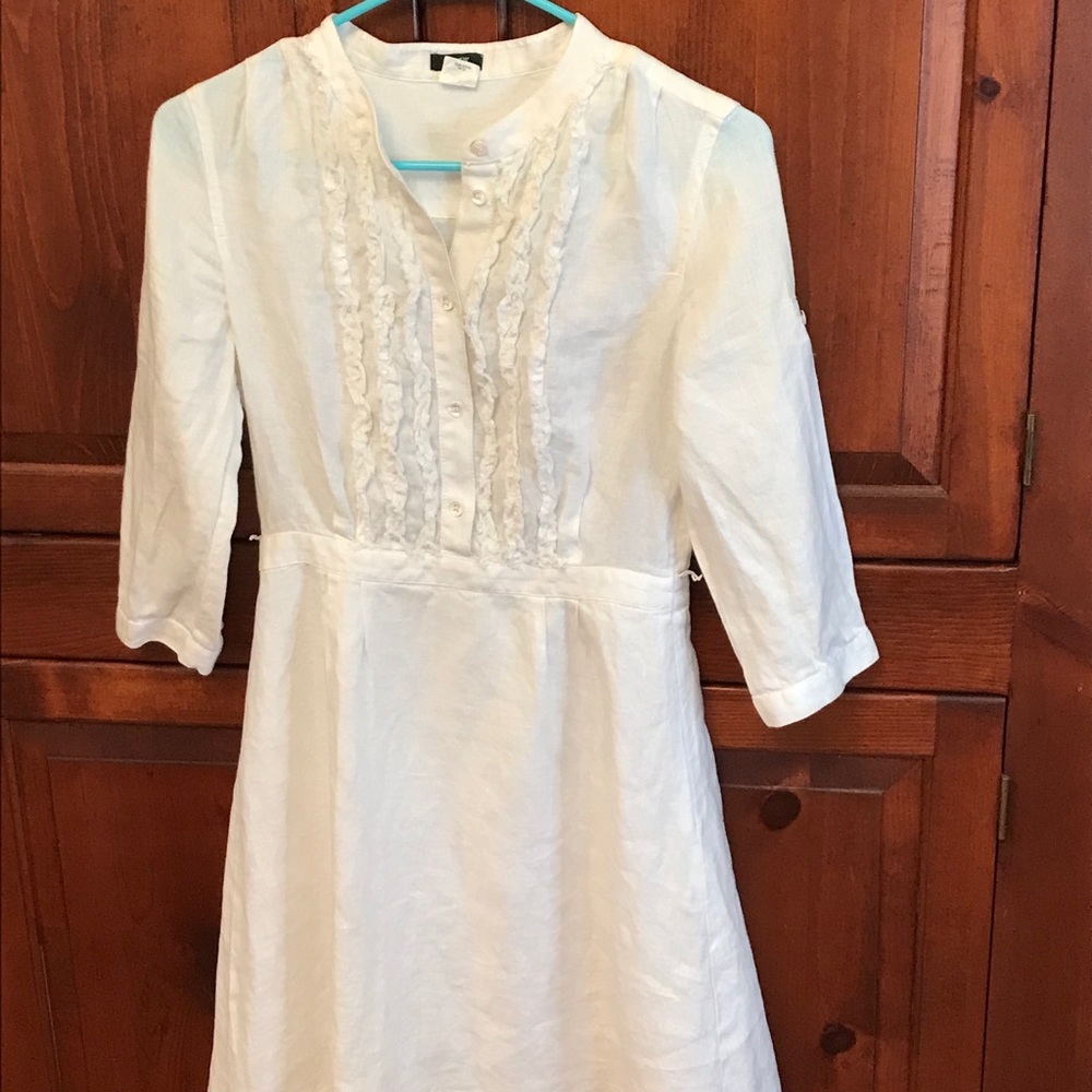 White Linen Dress